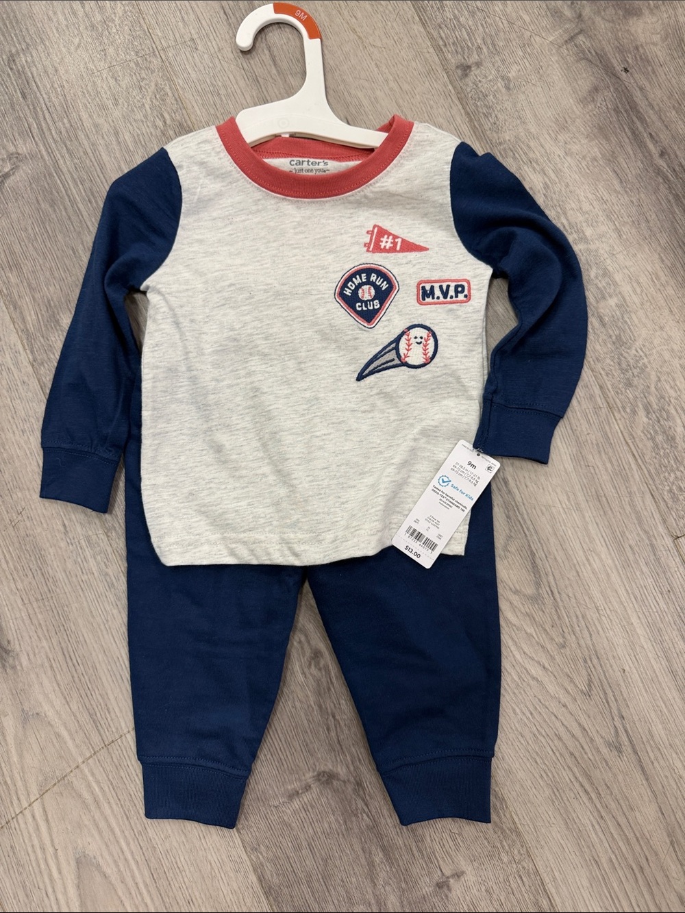 Carter's Navy and Heather Gray Baby Two-Piece Pajama Set